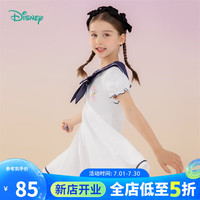 迪士尼宝宝(Disney Baby)童装女童连衣裙米妮黛丝系列学院风短袖连衣裙纯棉亲肤