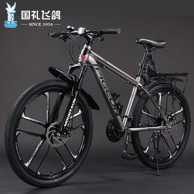 坦克镁合金十刀轮-黑红-碟刹