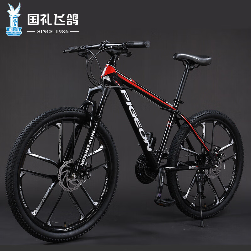 坦克镁合金十刀轮-黑白色-碟刹