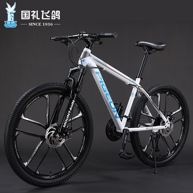 坦克镁合金十刀轮-白蓝色-碟刹
