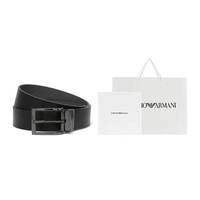 ARMANI 阿玛尼 EMPORIO ARMANI  EA 男士logo针扣可裁剪双面皮带腰带礼盒礼袋装 黑色 Y4S195 YLO8J 81740 U 黑色 Y4S195 YLO8J 81972