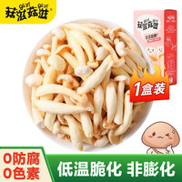 菇滋菇滋 guziguzi）白玉菇香菇脆即食蘑菇蔬菜干休闲小吃零食孕妇儿童无添加健康食品 30g 1盒 白玉菇 原味