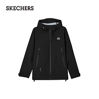 斯凯奇（Skechers）男女款冲锋衣2024年夏季登山徒步防水L424U189 碳黑/0018 L