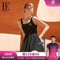 范德安(BALNEAIRE)女士高端时尚小黑裙系列连体防晒度假泳衣裙式带胸垫显瘦亲肤L