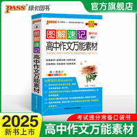 2025图解速记高中语文作文万能素材热门押题精彩语段实用素材高考满分作文大全高一高二高三备考作文书写作辅导资料小册子口袋书pass绿卡图书