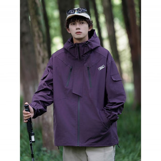 NEW OR MODE山系户外冲锋上衣外套男春秋季美式潮牌宽松机能登山服工装夹克衫 黑色 XL