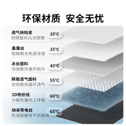 HELLOLEIBOO 汽车坐垫四季通用夏季冰丝座椅凉垫女士车内车垫半包座套通风座垫