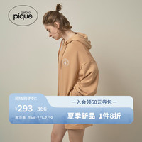 gelatopique24春夏女睡裤纯色小熊刺绣系带短裤PWCP242343 焦糖棕 F