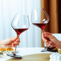 LANGNA 水晶玻璃红酒杯葡萄酒杯勃艮第杯红杆家用高脚杯彩盒款2支装600ml