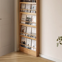 YESWOOD 源氏木语 柏林系列 Y83Y06 实木超薄书报架 原木色 4层 60*10*120cm