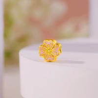 【7月12早十8.2折】黄金转运珠花朵路路通女款足金
