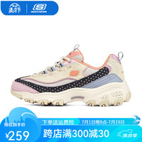 SKECHERS斯凯奇女鞋春夏熊猫鞋女士时尚绑带运动鞋896082 自然色/多彩色 NTMT 36(230mm)
