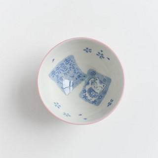 河合 日本高档陶瓷卡通米饭碗单个家用日式餐具轻奢可洗碗机 招福猫小号饭碗11.5×6.2cm