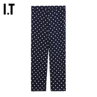 IT CDG COMME des GARCONS GIRL女装撞色波点九分裤青春运动风