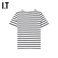IT A.P.C.女装合身条纹短袖T恤简约活力圆领半袖F26395XN