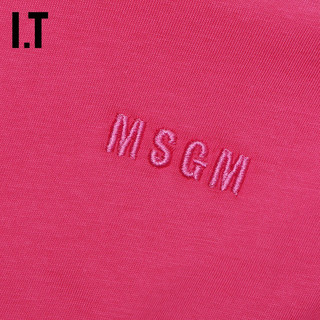 IT MSGM童装荷叶边下摆短袖T恤可爱甜美纯色半袖GTH139XM