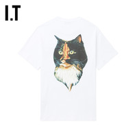 IT JW Anderson女装宽松短袖T恤时尚个性猫咪印花半袖0250XN