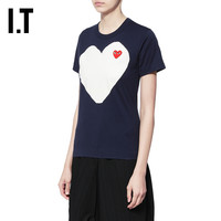 IT CDG PLAY COMME des GARCONS川久保玲女装短袖T恤爱心印花刺绣