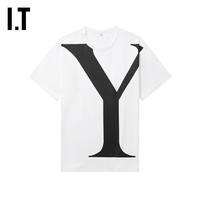 IT Y's女装宽松圆领短袖T恤简约时尚撞色字母印花半袖21069XM