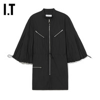 I.T TOGA ARCHIVES 廓形半袖拉链套头衫 BKX/黑色 36