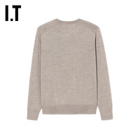 IT Maison Kitsune男装圆领针织衫简约时尚纯色羊毛衫0036ML