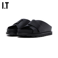I.T JIL SANDER 男款厚底露趾拖鞋 BKX黑色 42码