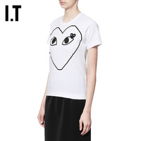 IT CDG PLAY COMME des GARCONS川久保玲女装短袖T恤爱心图案装饰