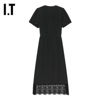 IT Simone Rocha女装短袖连衣裙时尚蕾丝刺绣拼接722314XL