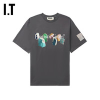 IT MSGM女装宽松短袖T恤时尚文艺宝石印花圆领半袖M04298AM