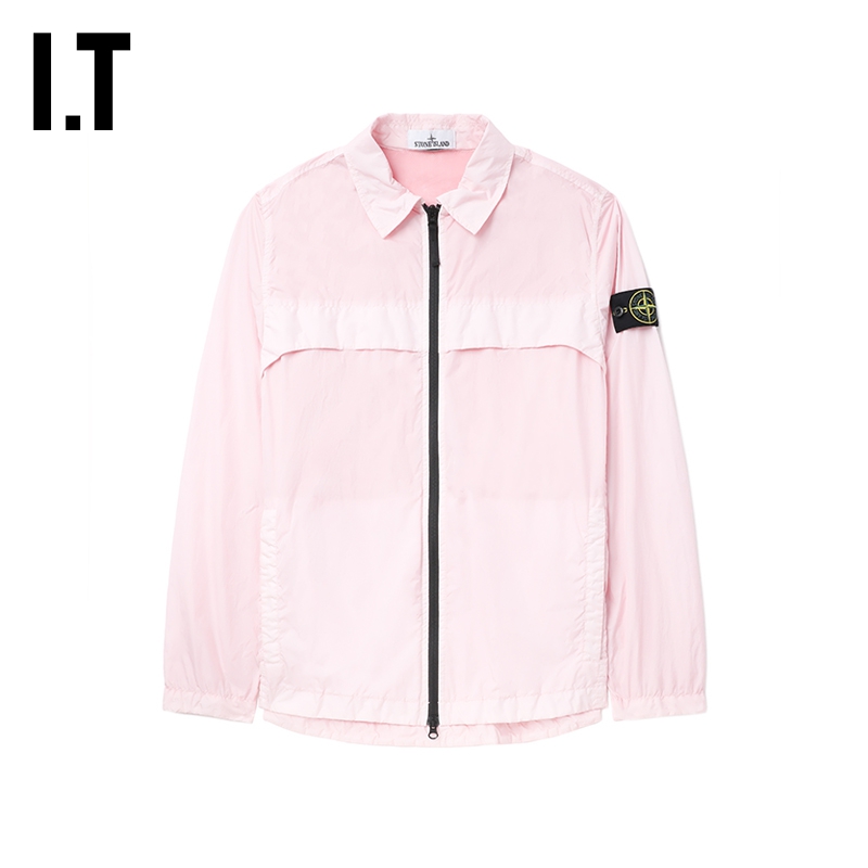 IT STONE ISLAND男装拉链长袖衬衫休闲时尚纯色外搭510522MM