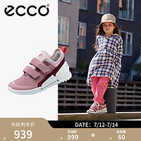 爱步（ECCO） 【BIOM】儿童运动鞋 童鞋时尚魔术贴跑鞋 健步K1系列711732 胭红色/暗酒红71173260574 29码