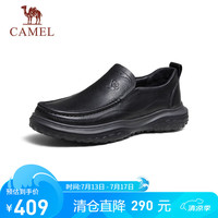 骆驼(CAMEL)厚底牛皮套脚增高商务休闲男鞋 G14S155127