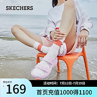 斯凯奇（Skechers）泡泡鞋夏季休闲沙滩鞋凉鞋女鞋厚底舒适软底运动拖鞋女111246 紫丁香色/LIL 40