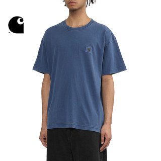  carhartt WIP 水洗特染 男士短袖T恤  BKD/黑色，NYL/军蓝色，BWL/咖啡色，PKX/粉红色，IVX/米白色 S，M，L，XL，XXL