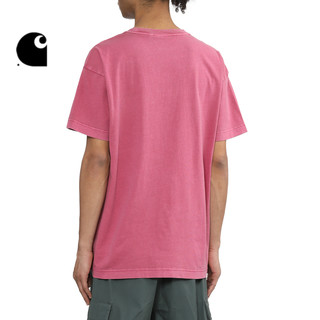  carhartt WIP 水洗特染 男士短袖T恤  BKD/黑色，NYL/军蓝色，BWL/咖啡色，PKX/粉红色，IVX/米白色 S，M，L，XL，XXL