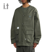 it Alpha Industries男装无领长袖衬衫2024春夏潮流型格1054L