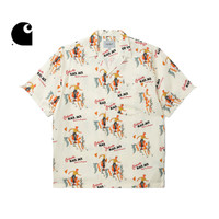 Carhartt WIP衬衫复古风美式西部牛仔骑马印花短袖夏威夷卡哈特