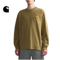  carhartt WIP 经典LOGO刺绣 男士长袖T恤  GYL/灰色，KHX/军绿色，GR2/绿色，GYX/中灰色 XS，S，M，L，XL，XXL