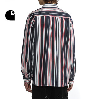 Carhartt WIP衬衫男装春夏经典LOGO刺绣口袋条纹长袖卡哈特