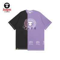 Aape女装春夏猿颜字母多色撞色不规则潮流连衣裙8411XXI