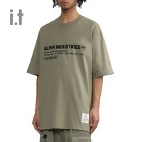 it Alpha Industries男装宽松短袖T恤2024夏季简约潮流1080LX