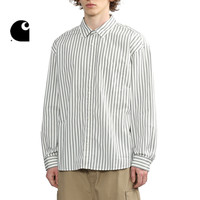 Carhartt WIP衬衫男装春季经典字母标签条纹长袖休闲卡哈特