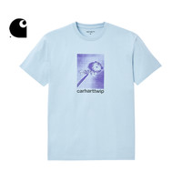  carhartt WIP 复古风花开盛放图案印花 男士短袖T恤  BKX/黑色，BLL/蓝色 S，M，L，XL