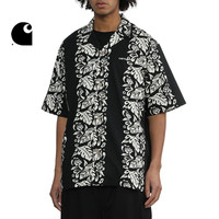 Carhartt WIP衬衫男装春季经典LOGO字母刺绣花卉图案短袖