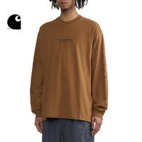  carhartt WIP 漫画风别针图案印花 男士长袖T恤  BWX/咖啡色，BKA/黑色，WHJ/白色 S，M，L，XL
