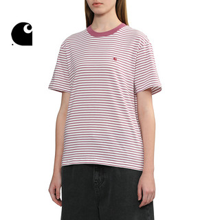 Carhartt WIP短袖T恤女装夏季经典LOGO刺绣条纹卡哈特031627M