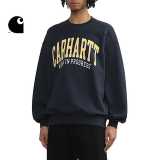 Carhartt WIP卫衣男装学院风LOGO字母图案印花宽版圆领卡哈特