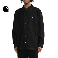 Carhartt WIP衬衫男装经典金色LOGO刺绣水洗牛仔长袖工装卡哈特