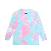 Aape女装春夏猿颜字母印花扎染休闲圆领长袖T恤1223XXJ