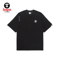  Aape 独特暗纹猿颜图案 男士T恤  BKX/黑色，PKL/粉红色 S，M，L，XL